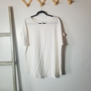ZENANA OUTFITTERS WOMEN'S CREAMY WHITE BLOUSE SIZE XL